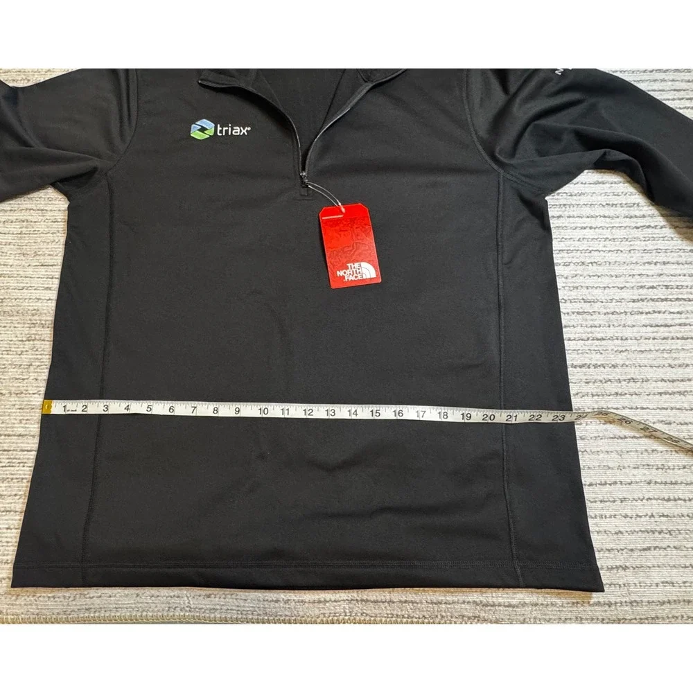 The North Face Mens Tech 1/4 Zip Pullover Black Triax Logo XL NWT